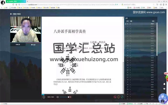 李洪亮 八卦派相法视频7集+7份资料 八卦派手面相学真传-封面手相面相