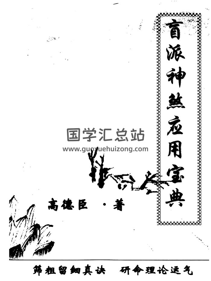 高德臣《盲派神煞应用宝典（高清版）》240页PDF电子书-封面四柱八字