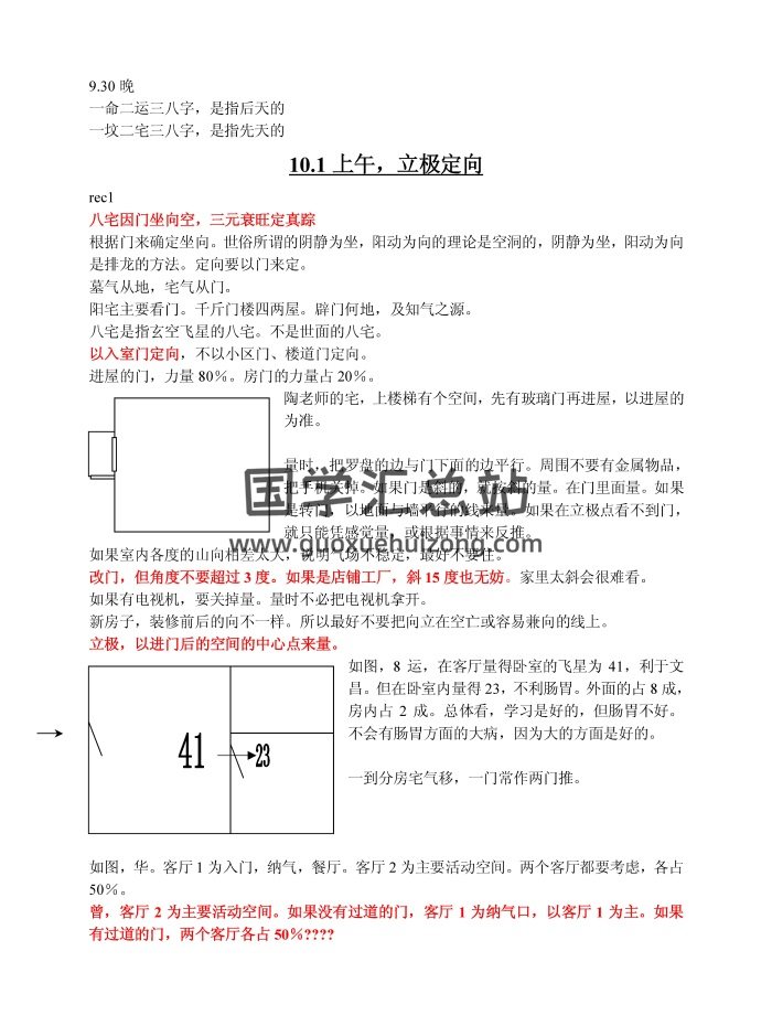 冠元玄空风水笔记真实记录完整版44页-封面风水堪舆