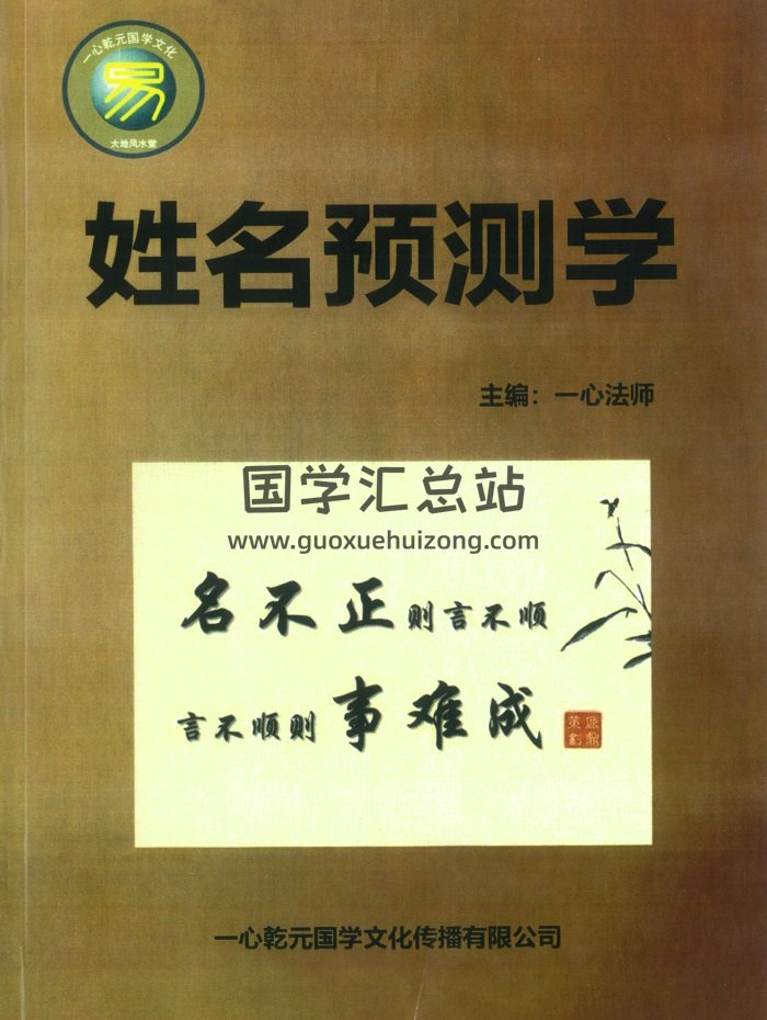 数字姓名学《姓名预测学》一心法师赵存法著99页PDF电子版下载-封面姓名测字