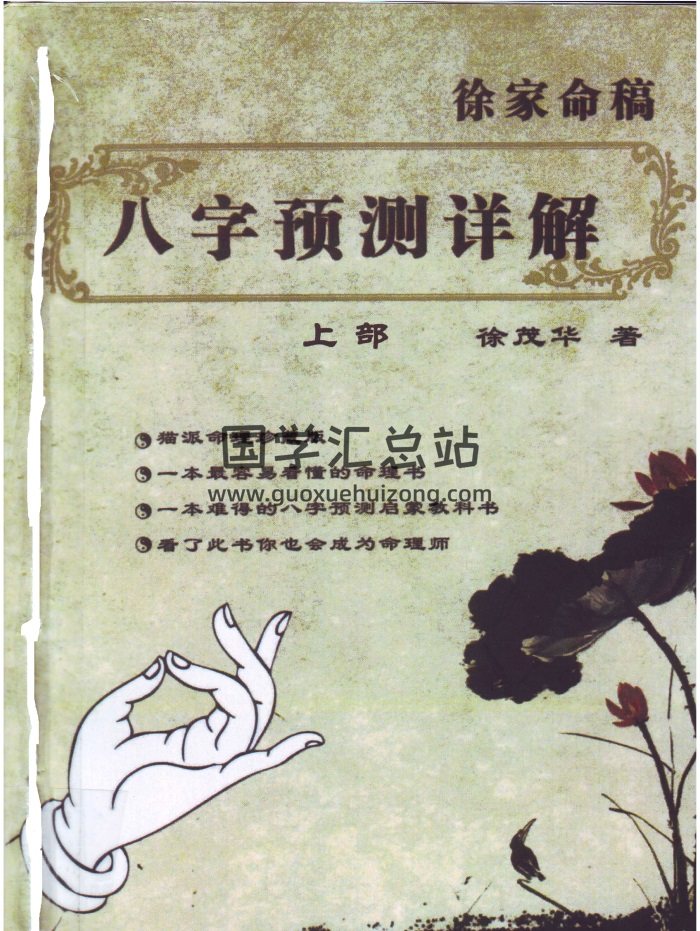 徐茂华《八字预测详解》（上下两部）清晰PDF电子书-封面四柱八字