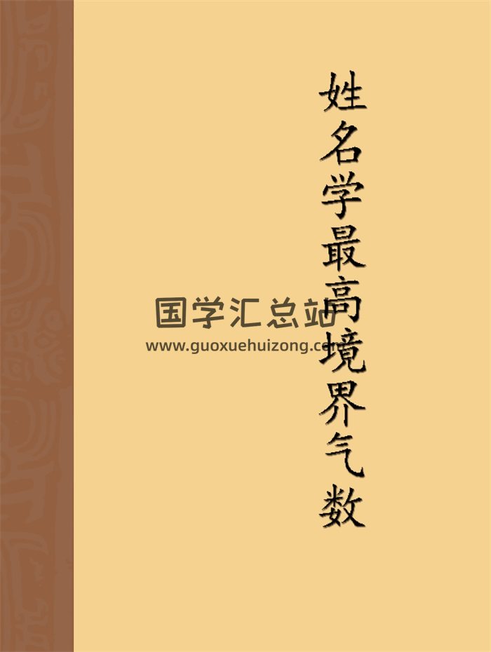许人权《姓名学最高境界气数》445页PDF分享-封面姓名测字