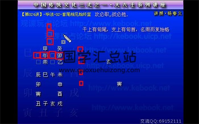杨春义 大六壬入门初级+提高班视频+六爻纳甲视频打包-封面六壬