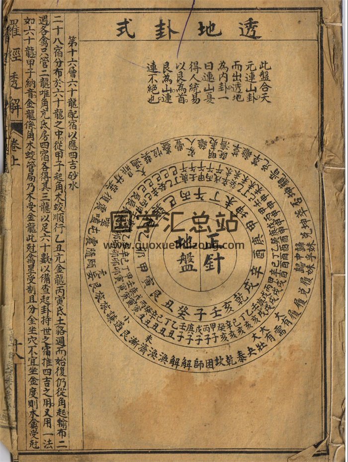 《罗经透解》上下卷 古本-封面风水堪舆