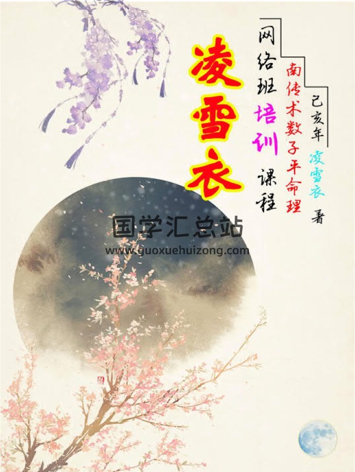 凌雪衣 南传子平盲派八字2020年凌雪衣网络班课程481页-封面命理
