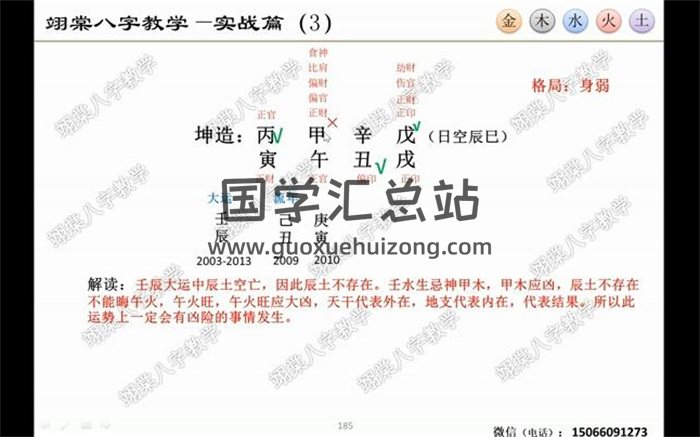 孙翊棠新派八字录像加课件-封面四柱八字