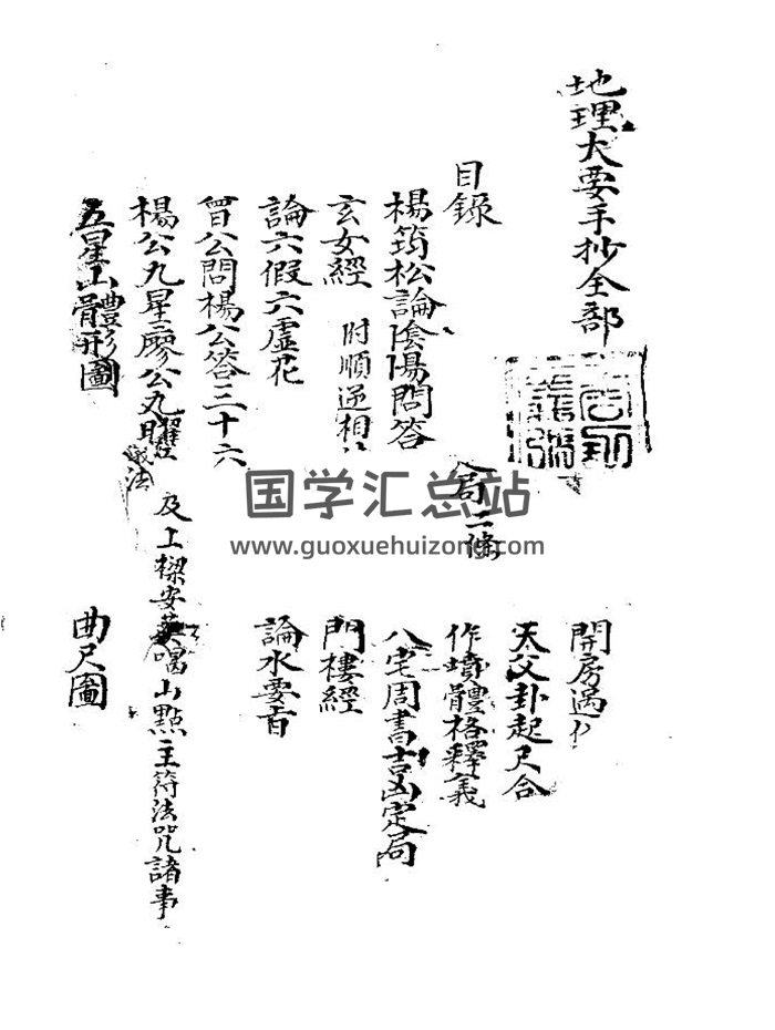 民间手抄本《地理大要》106页-封面风水堪舆