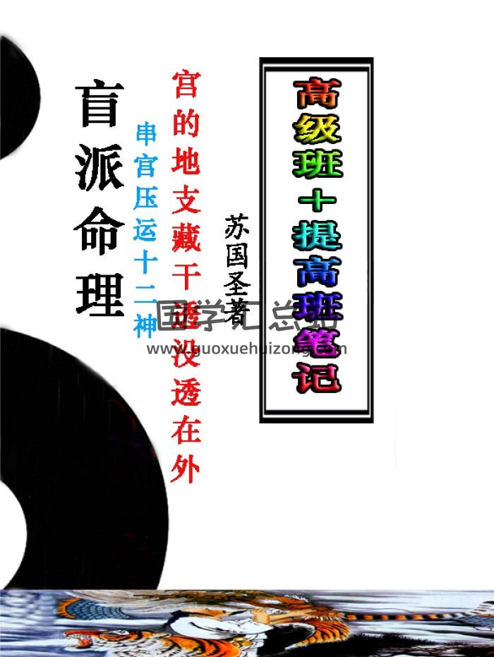 苏国圣 盲派宫压运《盲派命理2021年高级班＋提高班笔记》82页-封面命理