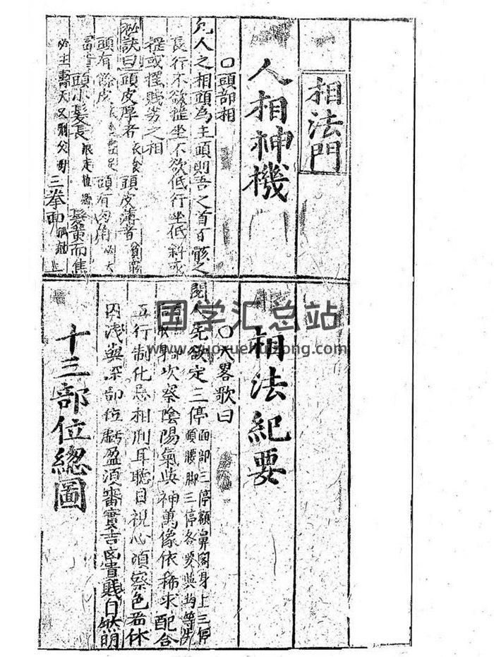 民间相法《人相神机》古本28页PDF电子版-封面手相面相