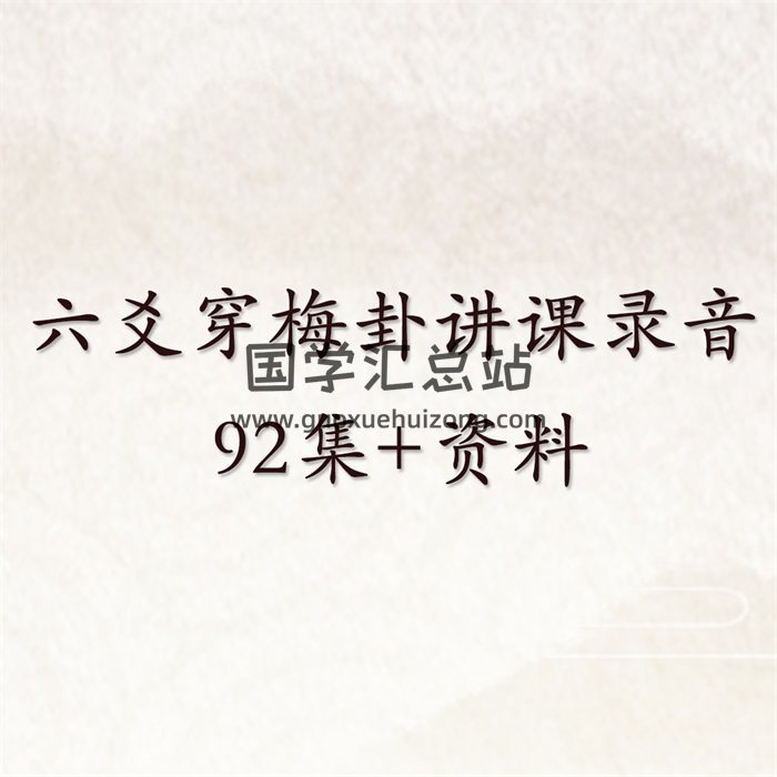 易界传奇之时者大师六爻穿梅卦讲课录音 92集全+资料-封面易经