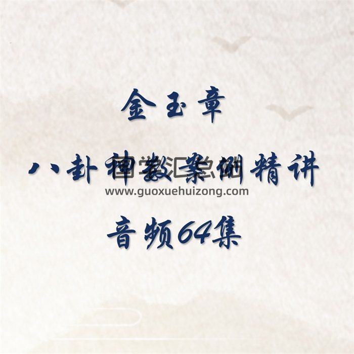 金玉章《八卦神数》案例精讲音频64集（缺第27）-封面术数其他