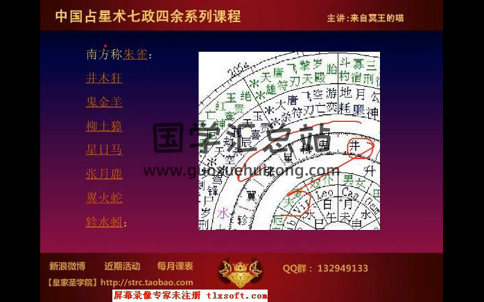 抱景、来自冥王的喵 七政四余课程资料-封面占卜预测
