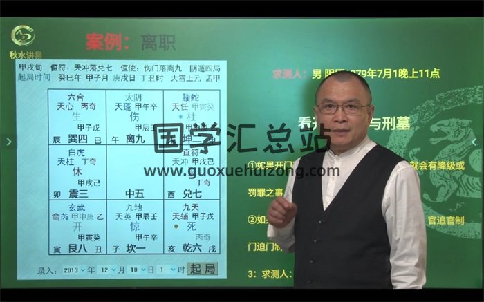 秋水奇门 阳盘时家奇门遁甲课程71集视频-封面奇门遁甲