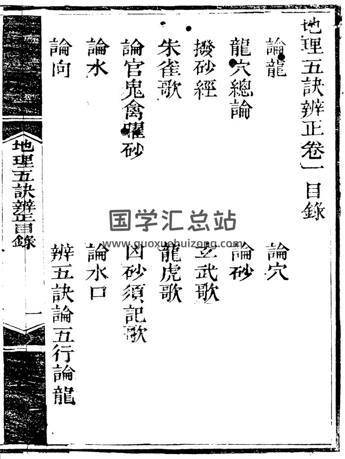 清代风水古籍珍本《地理五诀辨正》四卷.188页双面-封面风水堪舆