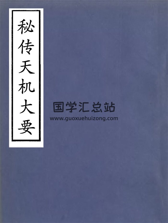 术藏古籍《秘传天机大要》上下卷-封面术数其他