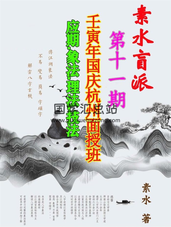 素水 壬寅年国庆杭州面授班（应期、象法、理法、技法）第十一期资料-封面命理