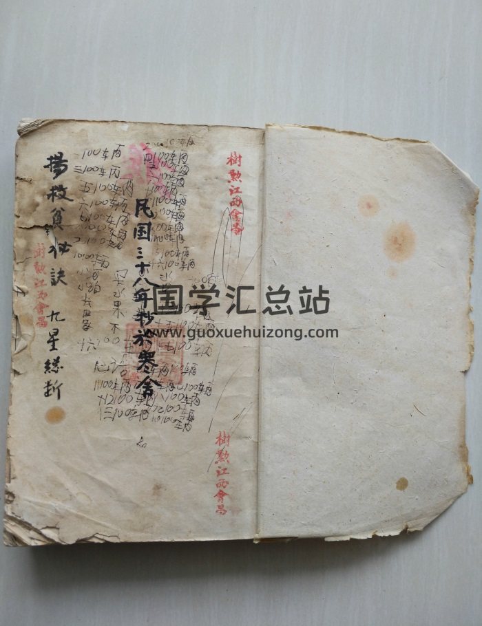 《杨救贫秘诀九星总断》民国38年家传抄本169筒子页-封面风水堪舆