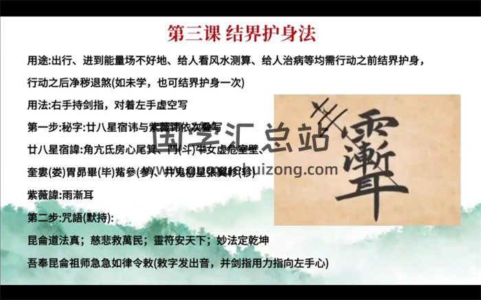 黄曦 道家祝由入门班课程视频11集+1节音频-封面中医视频