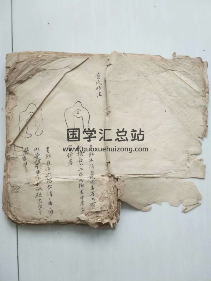《董氏砂法》堪舆秘笈钞本55页双面PDF电子版-封面风水堪舆