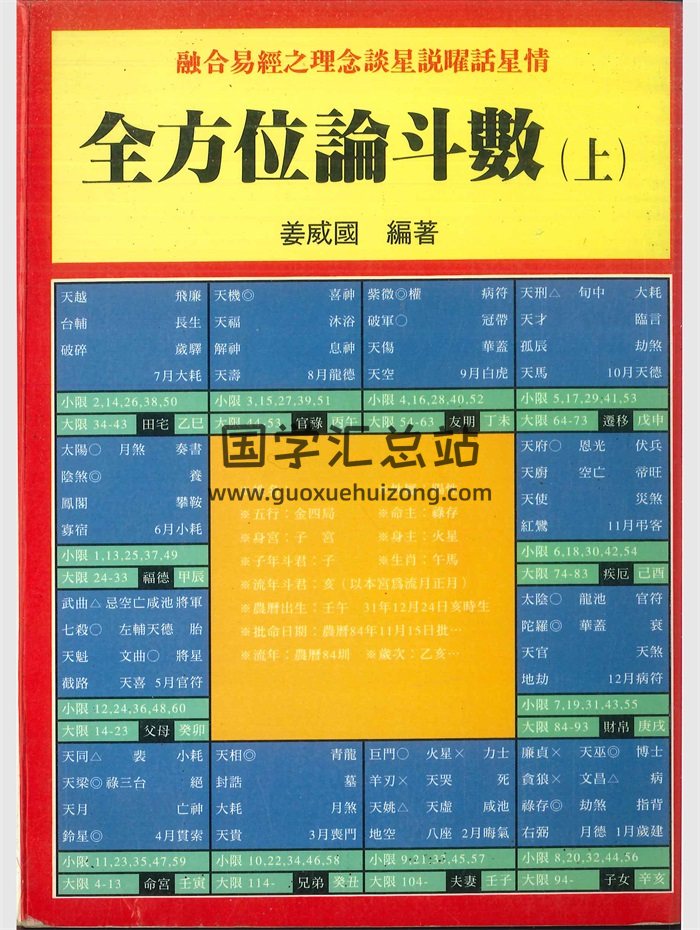 《全方位论斗数》姜威国著.上下2册PDF电子书-封面紫微斗数