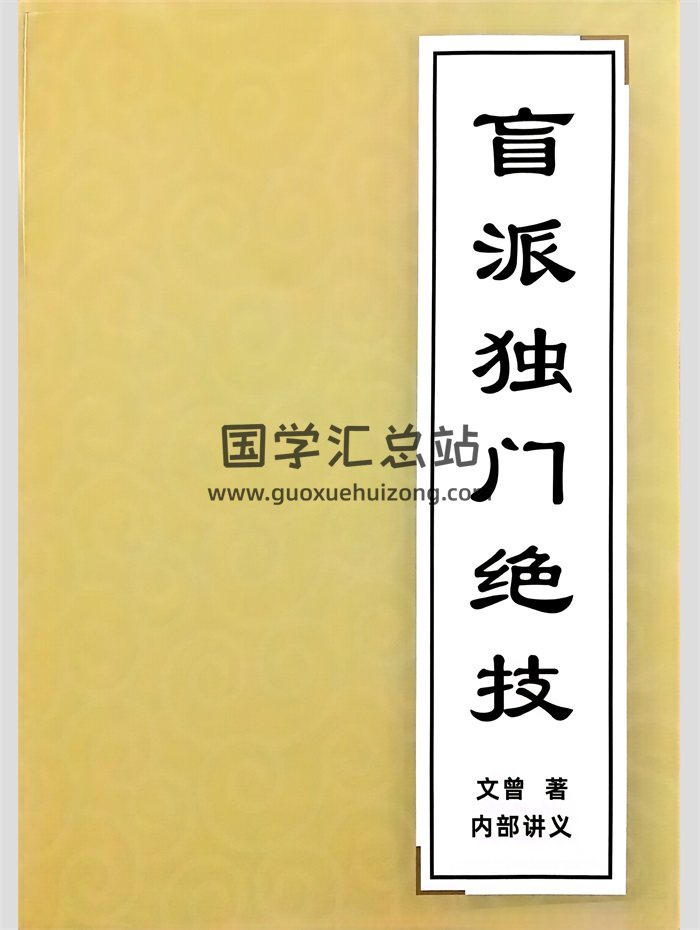 文曾盲派独门绝技内部资料 417页-封面命理