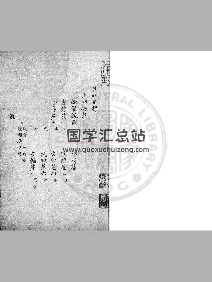 《龙经》[唐]杨筠松撰.清康雍间[1662-1735]钞本-封面风水堪舆