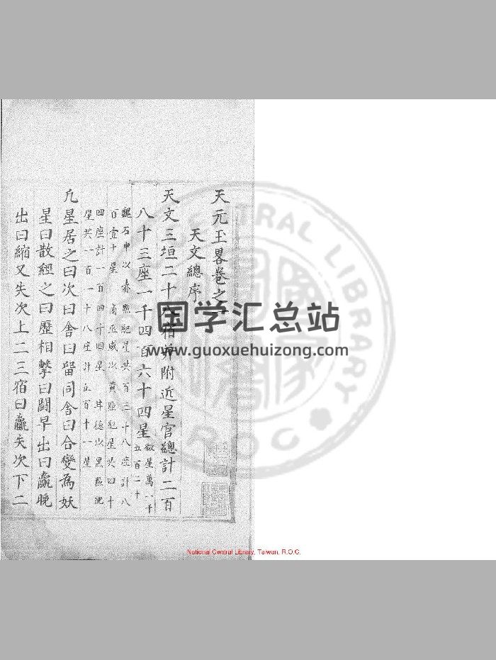 《天元玉略》明蓝格钞本-封面易学相关