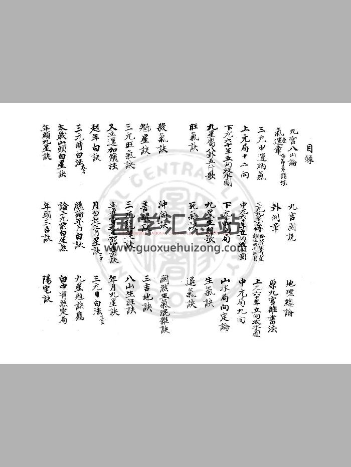 《玄通集》旧钞本-封面风水堪舆