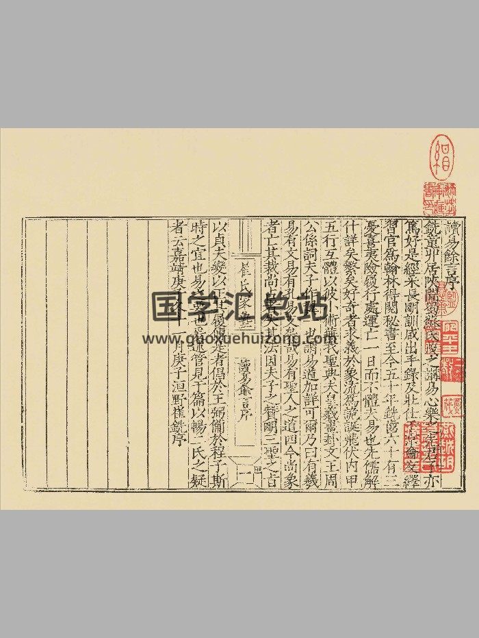 《读易馀言》[明]崔铣撰.明崔氏家塾刻本-封面易经