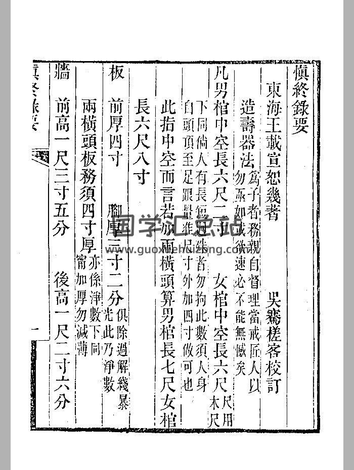 《慎终录要》清刻本 微修-封面风水堪舆