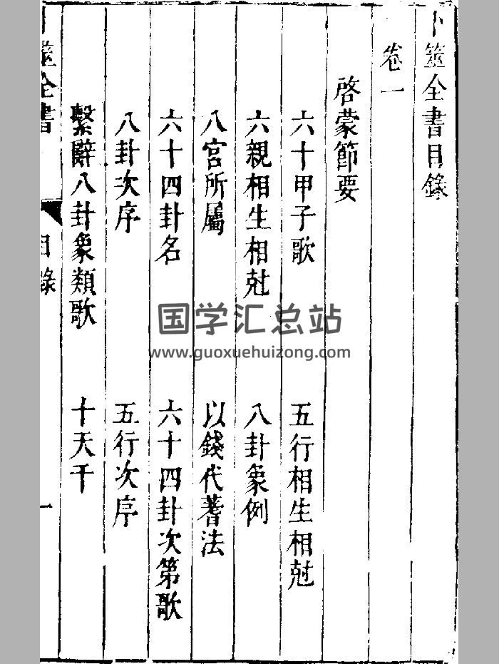 《卜筮全书》[明]姚际隆.明刻本黑白版（860页）-封面占卜预测