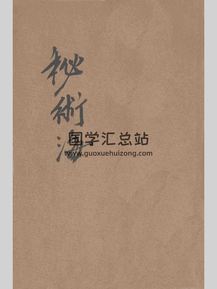 《秘术海》民国版（274页）-封面术数其他