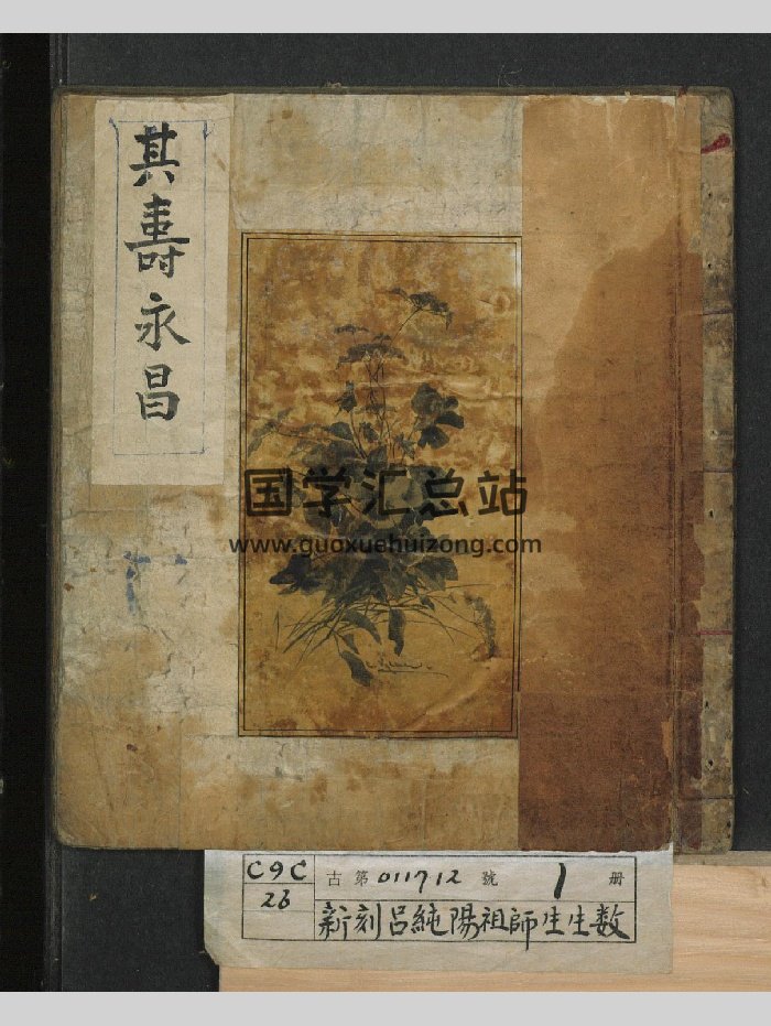 《新刻吕纯阳祖师生生数》（28页）-封面术数其他
