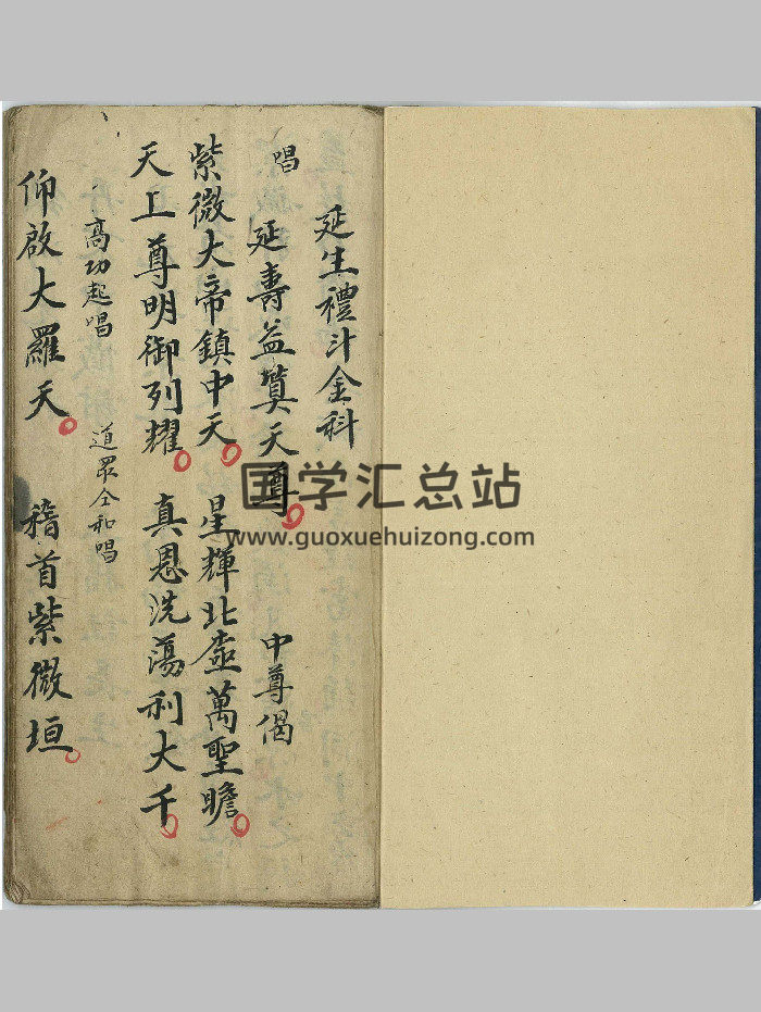 正一延生礼斗金科（19页）-封面道法符咒