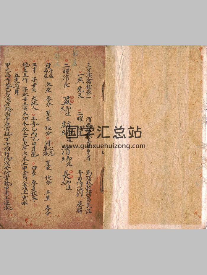 《三才演禽数》四卷（36页双面）-封面术数其他