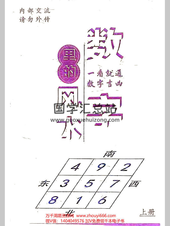 张敬平《数字里的风水》上下册-封面风水堪舆