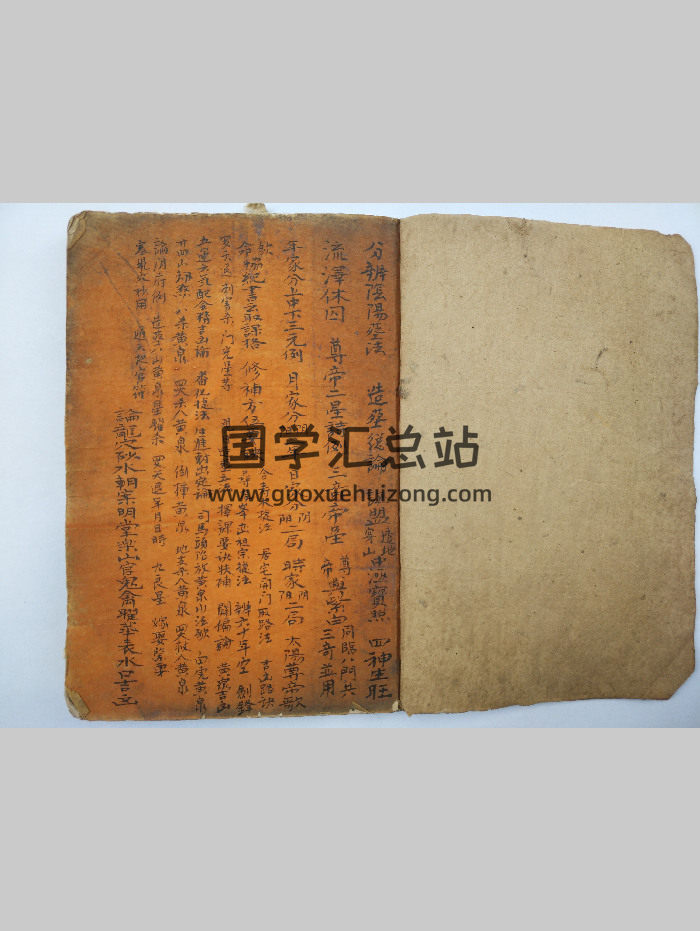 清抄本《阴阳辨葬法》分辨阴阳葬法、造葬总论、选择要诀、修天嗣法、修寿元法、修病符法等 71页双面-封面风水堪舆