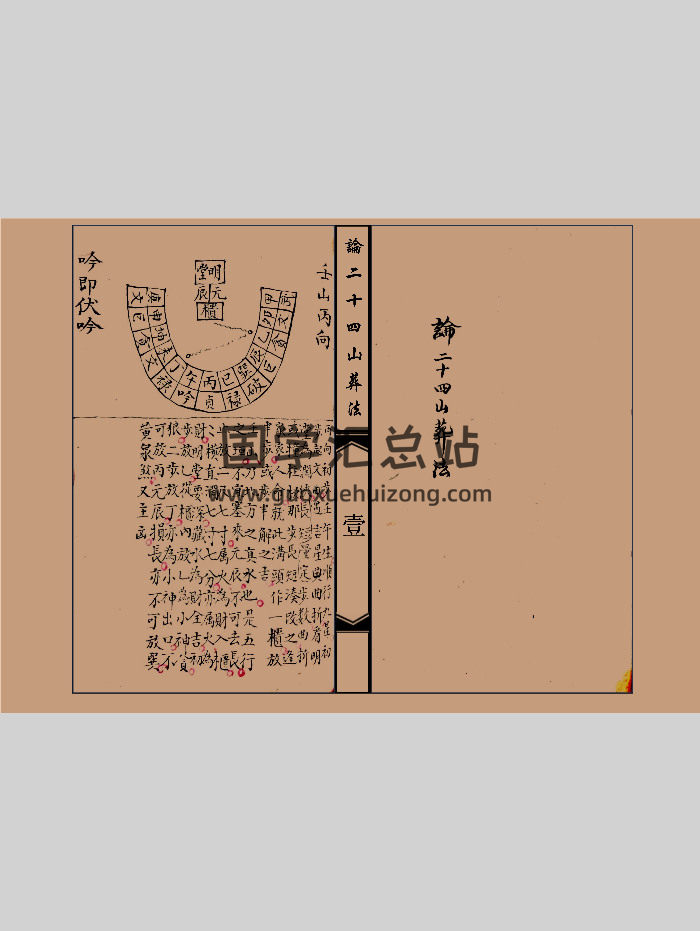 风水古籍《论二十四山葬法》36页双面-封面风水堪舆