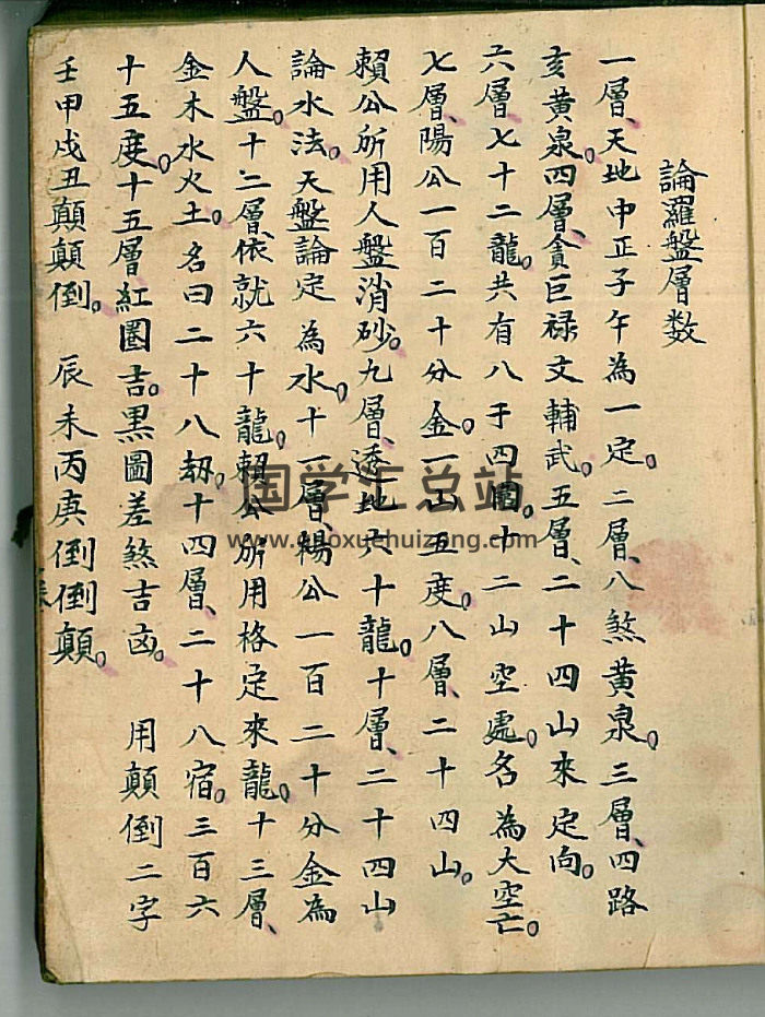 堪舆古籍《论度层水法全秘》光绪年间版 104筒子页-封面风水堪舆