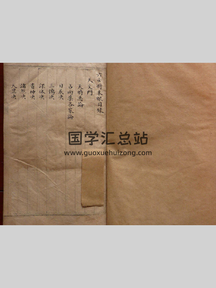 六壬古籍《六壬将来眼》清代钞本289页双面-封面六壬