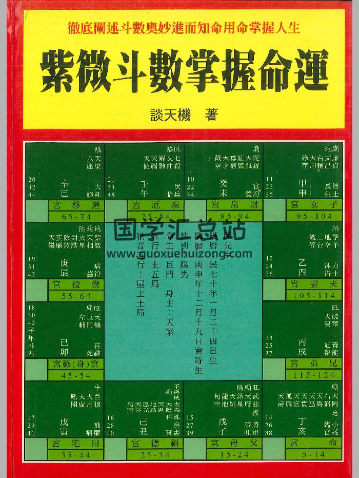 《紫微斗数掌握命运》谈天机著 746页-封面紫微斗数