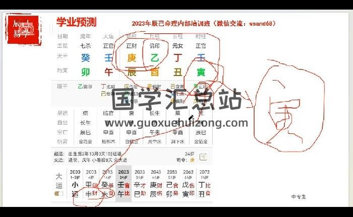 戊己先生《四柱系统化内部传承班》30集视频约40小时-封面四柱八字