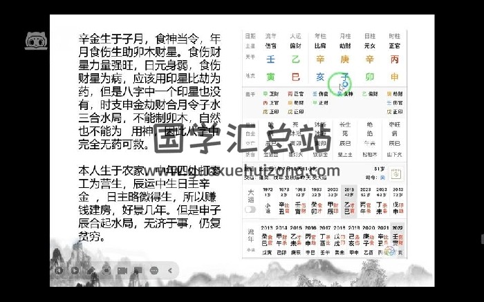 冯嘉茗《传统四柱精讲课程》视频30集-封面四柱八字