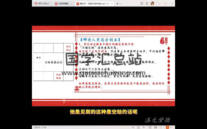 洛元《紫微斗数财官专题课》视频9集约3.5小时-封面紫微斗数