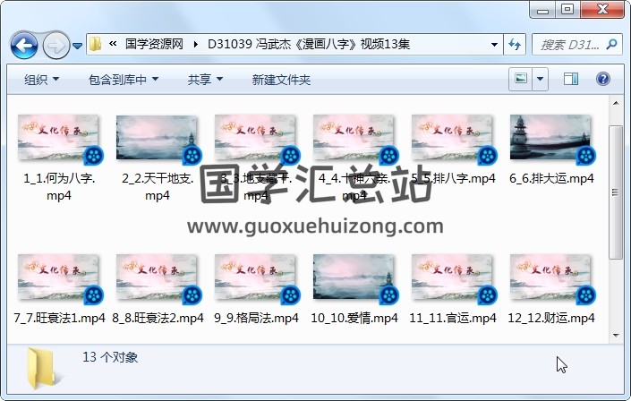 冯武杰《漫画八字》视频13集 四柱八字 第1张