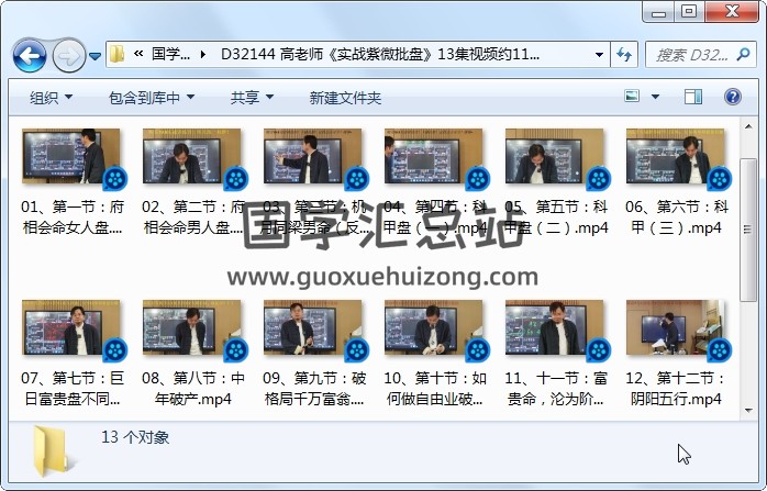高老师《实战紫微批盘》13集视频约11小时 紫微斗数 第1张