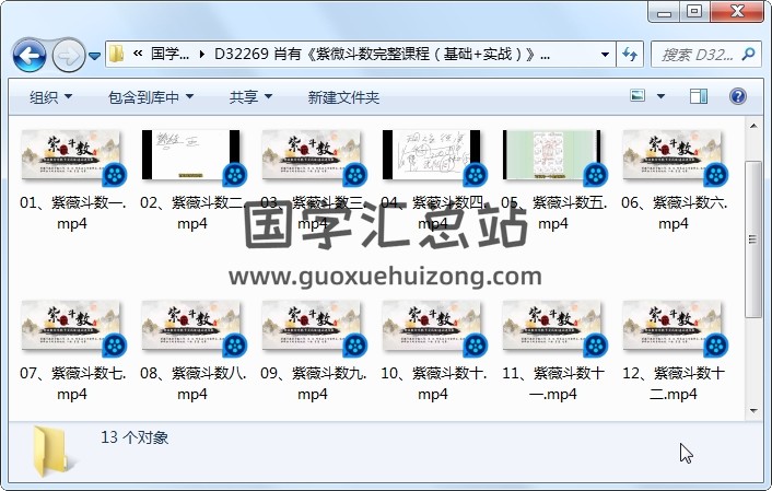 肖有《紫微斗數完整課程（基礎+實戰）》13集視頻約6小時 紫微斗數 第1張