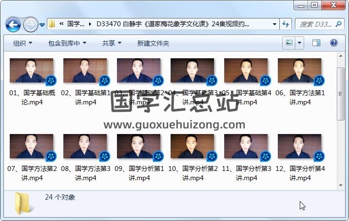 白静宇《道家梅花象学文化课》24集视频约2小时 梅花易数 第1张