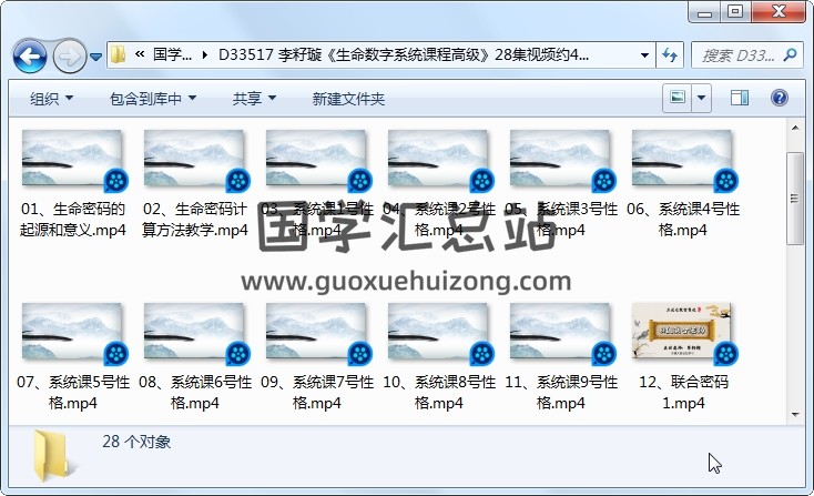李籽璇《生命数字系统课程高级》28集视频约4小时 术数其他 第1张