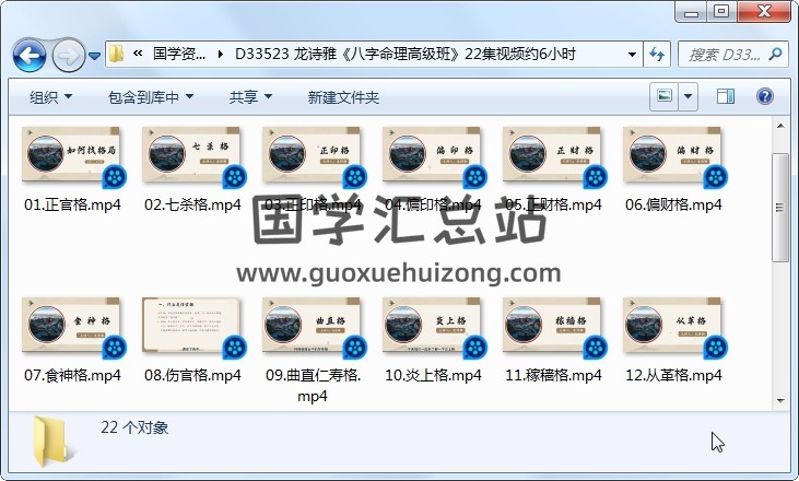 龙诗雅《八字命理高级班》22集视频约6小时 四柱八字 第1张